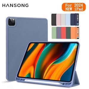 iPad Air11 13 M3 M2 A16 2025 4/5/6th Pro11 12.9 10th Gen 7/8/9th 연필 홀드용 보호 케이스