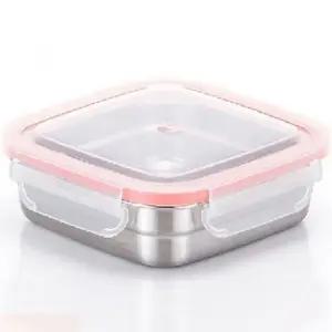 스텐반찬통 480ml 냉장고 정사각 반찬통 밀폐용기 스 BnU6+2CuU