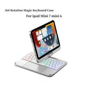 아이패드 미니 7 A17Pro 2024 6용 매직 키보드 커버 360도 회전 8.3인치 무선 백라이트 케이스