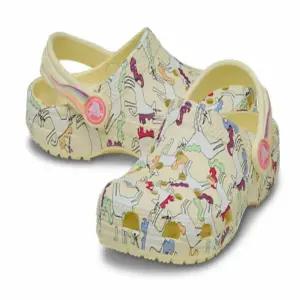 [토박스] (130-165mm) 크록스 키즈 그래픽 클로그 토들 유니콘 슬리퍼 샌들 CCKCG2TSGC11YEL