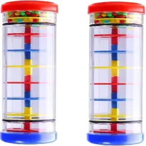 레인메이커 스틱 레인 셰이커 음악 감각 청각 악기 8인치 2Pc