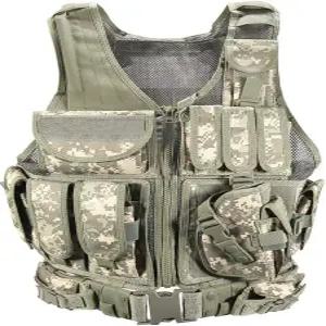 크로가기어 600D 전술 아웃도어 조끼 S-XXXL 통기성 및 훈련 스포츠용 조절 가능