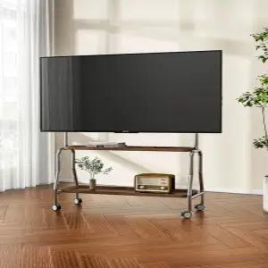 이동식 티비거치대 트롤리 이동형 거치대 선반 티비 철제 바퀴