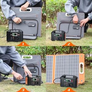 유럽 연합 배터리 태양광 발전기 백업 200W 캠핑용 에너지 저장 일체형