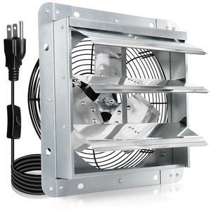 Hiorucet은 차고, 온실, 상점, 다락방, 치킨 쿱, 창고, 지하실, 760CFM 1600RPM 저소음 벽 장착 루버 배기 팬과 1.8미터 전원 코드를 위해 7인치 셔터 팬을 업그레이드했습니다.