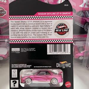 핫휠 RLC 1:64 닛산 GTR R34 핑크 컬렉션 다이캐스트 합금 자동차 모형 장식 선물