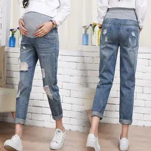 마미누리 임부복 찢청 임산부 청바지 임부 데님 팬츠 762