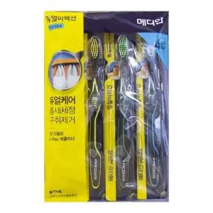 [하프클럽/오티마트]메디안 대나무숯 담은 칫솔 이중미세모 4개입