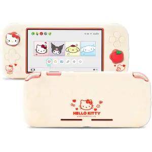 헬로키티 닌텐도 스위치 라이트 실리콘 보호 커버 케이스 엄지 그립 캡 2개 포함