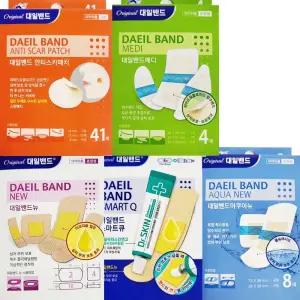 방수 데일 밴드 혼합형 4매입/재생/봉합/점착/반창고/더밴드/1회용/표준형/탄력/접착
