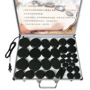 스톤 찜질 핫스톤 마사지 원형 8개 9x7x3 평면 화산석