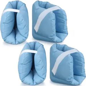 파니타이 4개의 발뒤꿈치 보호대 욕창용 쿠션 베개 부은 발 욕창 발목 환자 용품(라이트 블루)