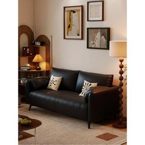 원룸소파 2인용 가죽 엔틱쇼파 120cm 사무실 블랙 거실 카페