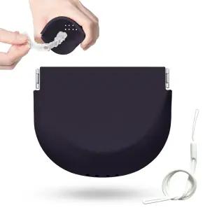 실리콘 리테이너 케이스 소프트 업그레이드 귀여운 얼라이너 슬림 부분 틀니 용기 홀더 여아 남성 여행용