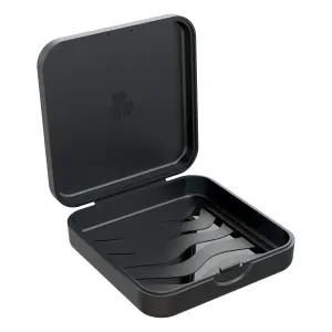 ZIZNBA 얼라이너 및 리테이너 케이스 (2개) 틀니 내구성이 뛰어나고 슬림한 마우스 가드 - 블랙