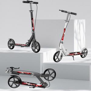 마이크로킥보드led 조정 가능한 성인용 접이식 휴대용 스쿠터 두꺼운 페달 싱글 브레이크 슬라이딩