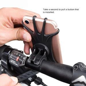 마이크로킥보드led 전기 스쿠터용 핸들 휴대폰 홀더 충격 방지 소프트 실리콘 360 회전 지지대 M365 액세서리