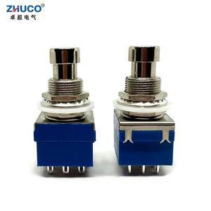 마이크로킥보드led 납땜 블루 래칭 3PDT ON 기타 효과 페달 박스 스톰프 자동 잠금 스위치 트루 바이패스