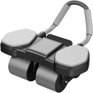 유연한 핸들 코어 운동 기구 블랙 및 그레이가 장착된 3륜 Ab 롤러