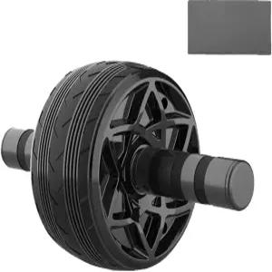 Kenntsh Ab 휠 롤러 운동 휠과 무릎 복부 장비 코어 근육 훈련용 B 블랙