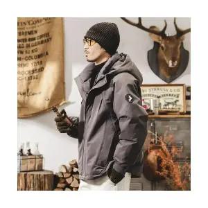 남성 패딩 점퍼 빈티지 오리털 겨울 야상 후드 도톰 보온 코트 DUCHI4