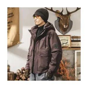 남성 패딩 점퍼 빈티지 순백 오리털 후드 겨울 도톰 보온 방한파 야상 DUCHI4