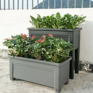 대형 화분 플랜트박스 상추키우기 직사각 플라스틱 철제