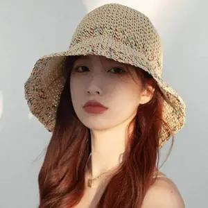 여자 KF194770 여름 라탄 공항 패션 룩 해외 여행 버킷 햇 코디