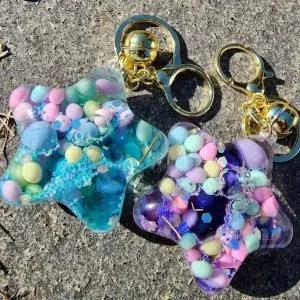 [하프클럽/]별 워터볼 키링 아쿠아 열쇠고리