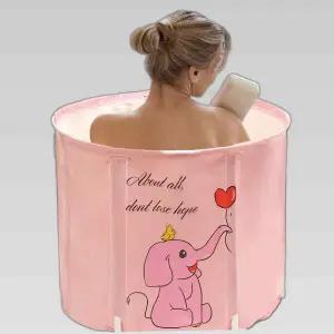 힐링앤바디 접이식 간이욕조 원통형 이동식욕조