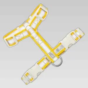 강아지 H형 반사 하네스 M 야간 가슴줄 옐로우 1P