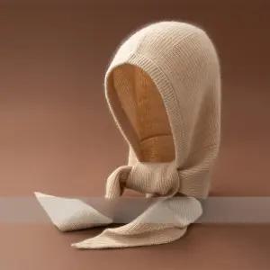 캐시미어 후드머플러 바라클라바 블루울 몽고 머플러 뉴욕 후드숄 털목도리 몽골