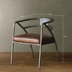 인더스트 의자 가죽방석 이미지 철제 프레임 체어 색상 카페 인테리어