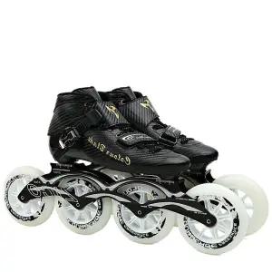 인라인 스케이트 스피드 옐로우 연습용 레이싱 전문가