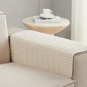 마이더 소파 암 커버 2pcs 의자 암레스트 논슬립 암체어 슬립 커버(크림 화이트 22x22x2pcs)