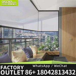 방풍 무선 스마트 100% 암막 리모컨 롤러 블라인드 폴리에스터 차양 가정 사무실 파티오