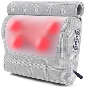 파피용 백 마사지기, 열이 있는 용 시아츠 넥 허리, 어깨, 발, 근육통 전기 반죽 마사지 베개, 여성/남성/엄마/아빠를 위한 선물