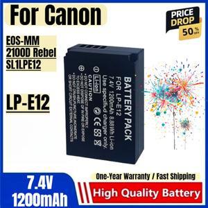 LP-E12 배터리 7.4V 1200mAh 충전식 및 (캐논 EOS-MM Rebel 카메라