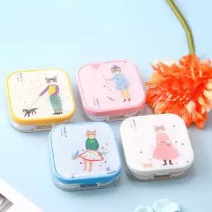 휴대렌즈케이스 고양이디자인 컨택트렌즈세트 여행용 5종