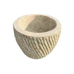 대형 돌절구 전통 절구통 인테리어 체험 나무공이 마늘