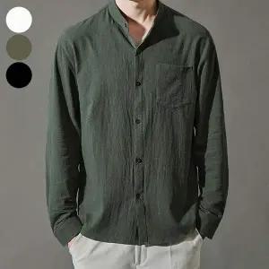 셔츠 NW827758 차이나카라 린넨 긴팔 얇은 데일리 남자 여름