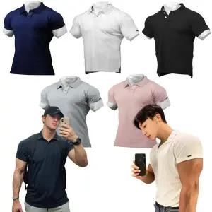 머슬핏 LB418755 카라티 반팔티