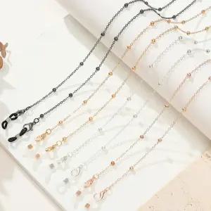 패션잡화 선글라스 안경테 안경줄 비즈 체인 목걸이 안경스트랩 여성용 메탈 안경끈