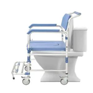 어르신 변기의자 노인 이동식 병원 요강 목욕의자 대소변기 바퀴형 환자용 좌변기