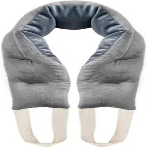 목 어깨와 등 전자레인지용 랩 무게 넥 워머 32x5인치 전자레인지 히트 라이스 빈백 라벤더 향 1.5파운드