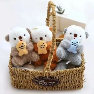 [하프클럽/]붕어빵 수달 해달 동물 인형 키링 3color 커플 우정 선물 캐릭터