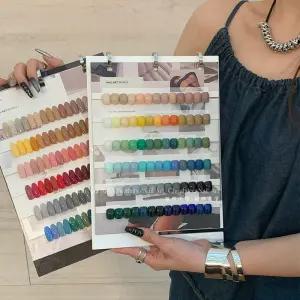 컬러차트판 네일아트북 보관 매니큐어 팔레트 투명 아크릴 견본북 책자형