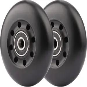 휠구 2팩 76mm PU 캐스터 보드 교체 휠 세트 90A 립스틱 클래식 에어 DLX G 립서프(블랙)와 호환됩니다