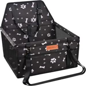 클립온 안전 목줄과 PVC 지지 파이프가 있는 휴대용 반려동물 부스터 카시트 붕괴 방지 소형 반려동물에게