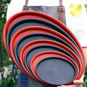 [타원형 받침대] 화분받침 화분물받침대 플라스틱 받침